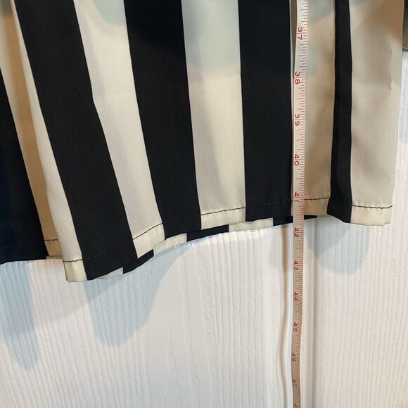 Uno Core Wide Leg Pants Women Size L Beetlejuice Striped Print Sheer Comfy - Picture 8 of 10